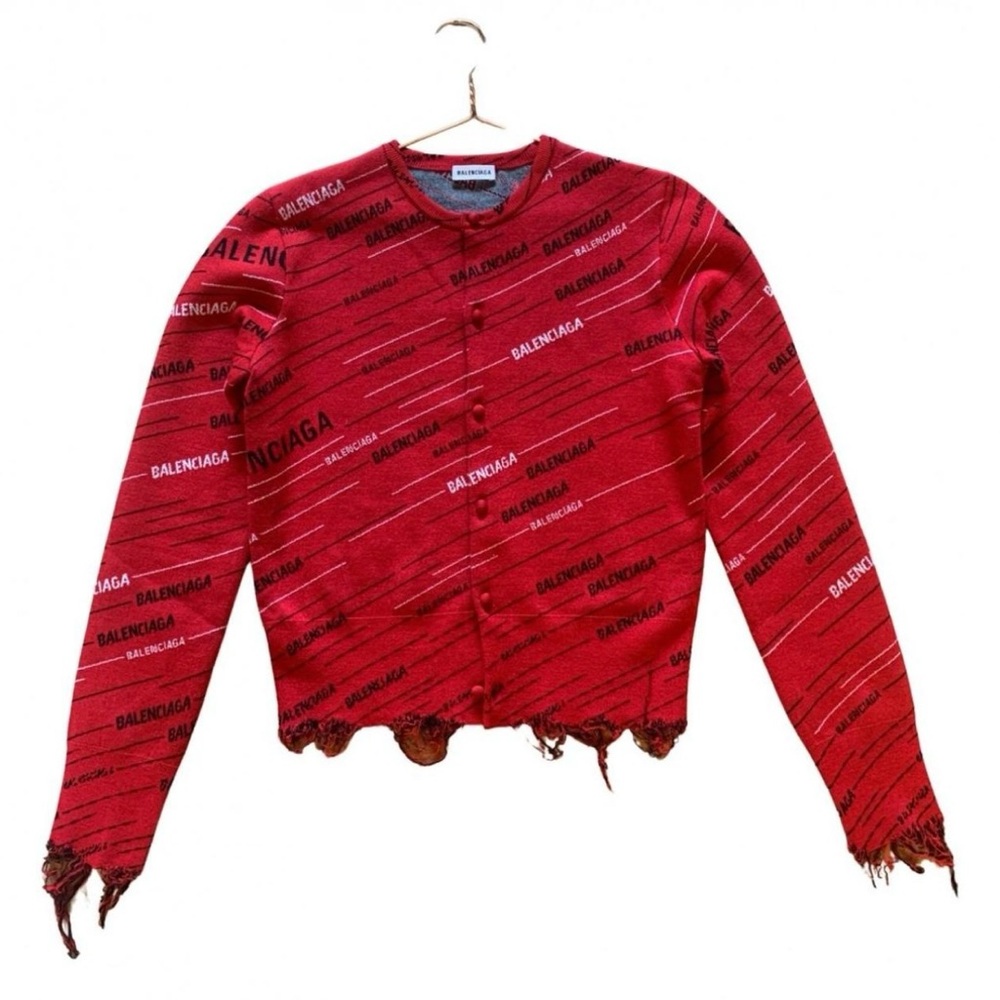 Balenciaga Logo Cardigan
